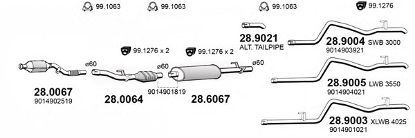 ASSO ART4179 Exhaust System